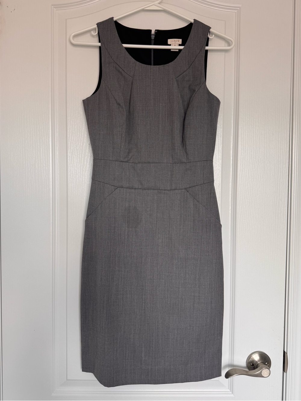 J. Crew Gray Sleeveless Midi Dress